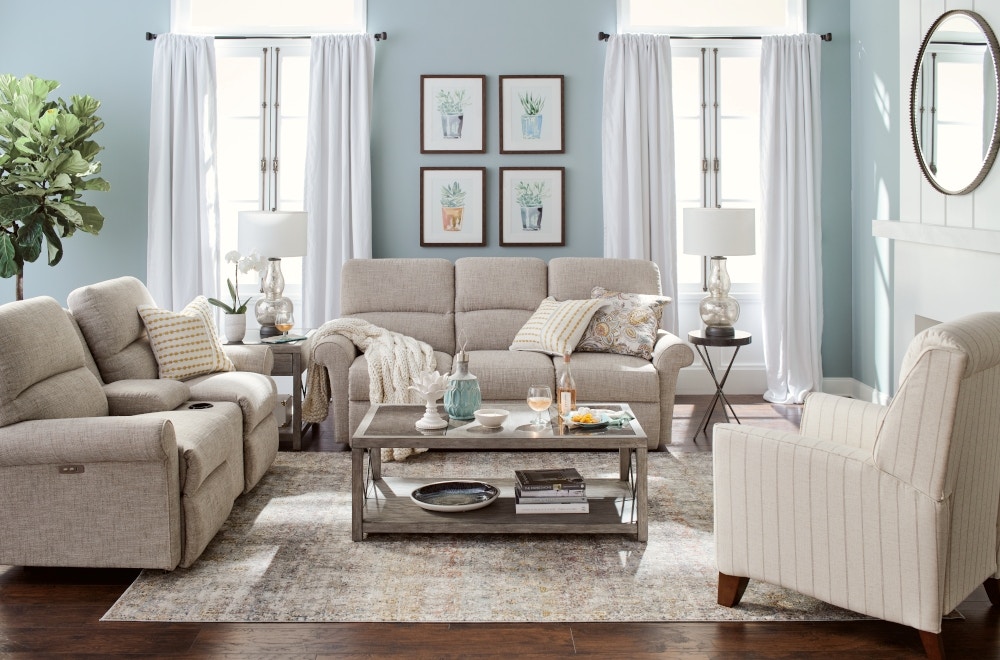 LaZBoy Living Room Robin Reclining Sofa 440774 Art Sample Furniture