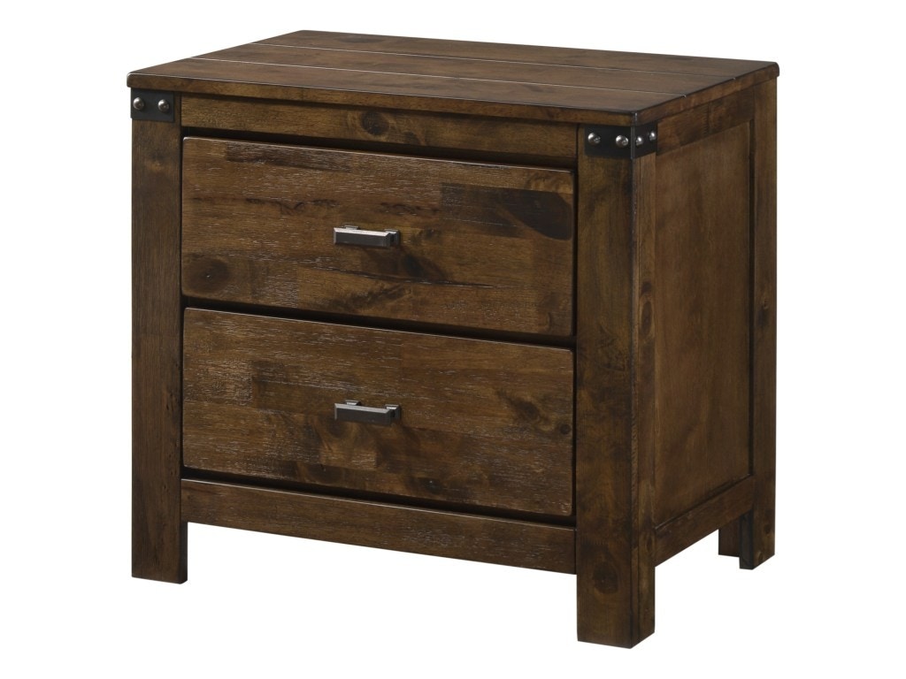 Shop Our Curtis Rustic Brown Night Stand By Crown Mark B4800 2 Joe Tahan S Furniture