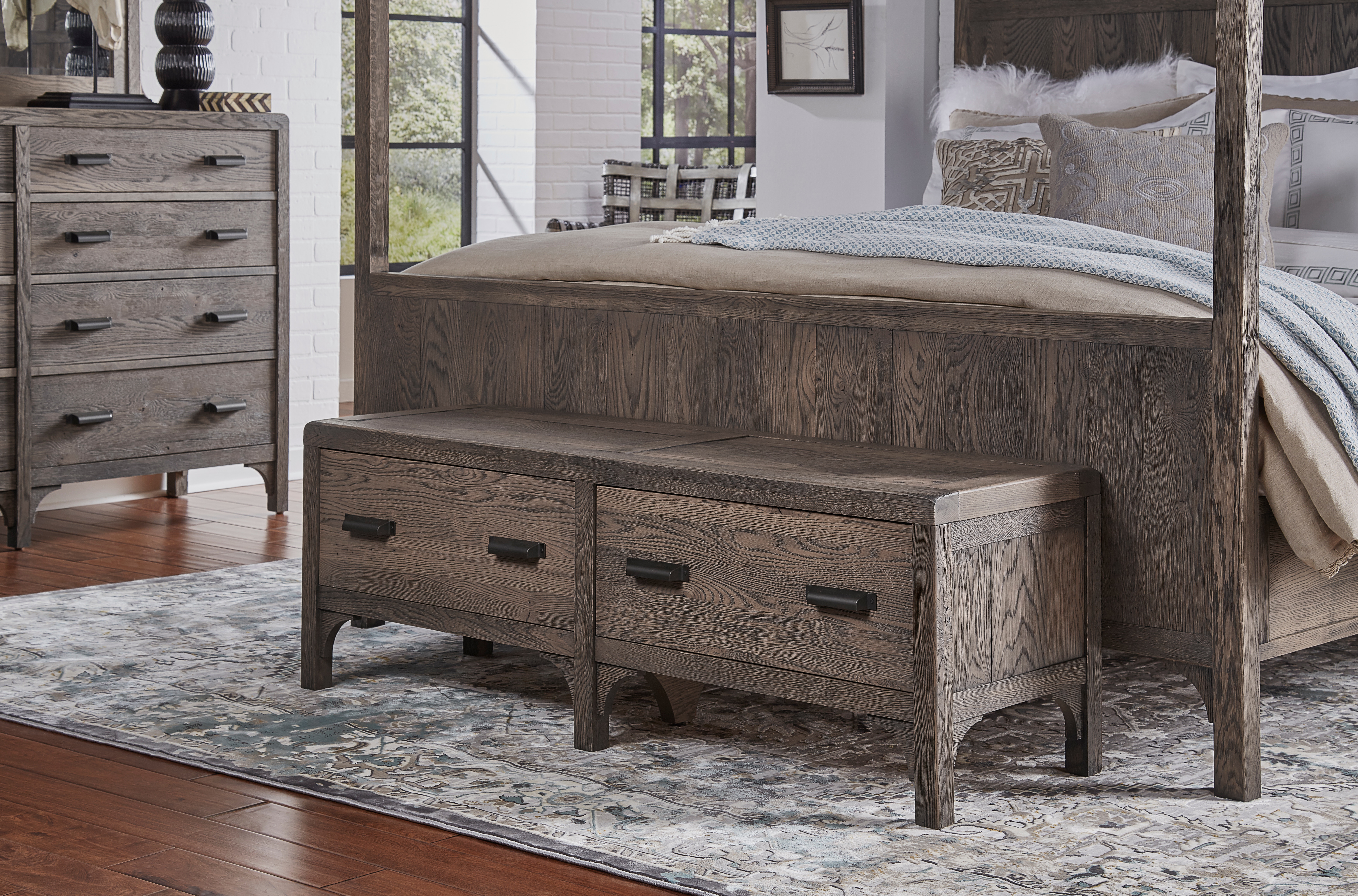 Yutzy Woodworking Bedroom 2 Drawer Bench 66054 Bostic Sugg