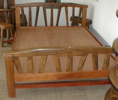 Global Imports Bedroom Bed Wagon Wheel Slats G036 Exotic