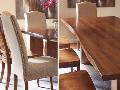 Bermex Dining Room Modern Live Edge Side Chair 10256 China Towne