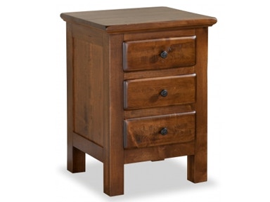 Daniel S Amish Bedroom Lewiston Narrow Three Drawer Nightstand