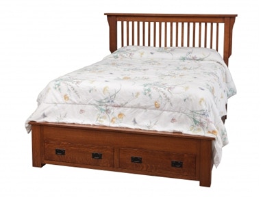 Daniel S Amish Bedroom Mission Storage Footboard Bed 62120