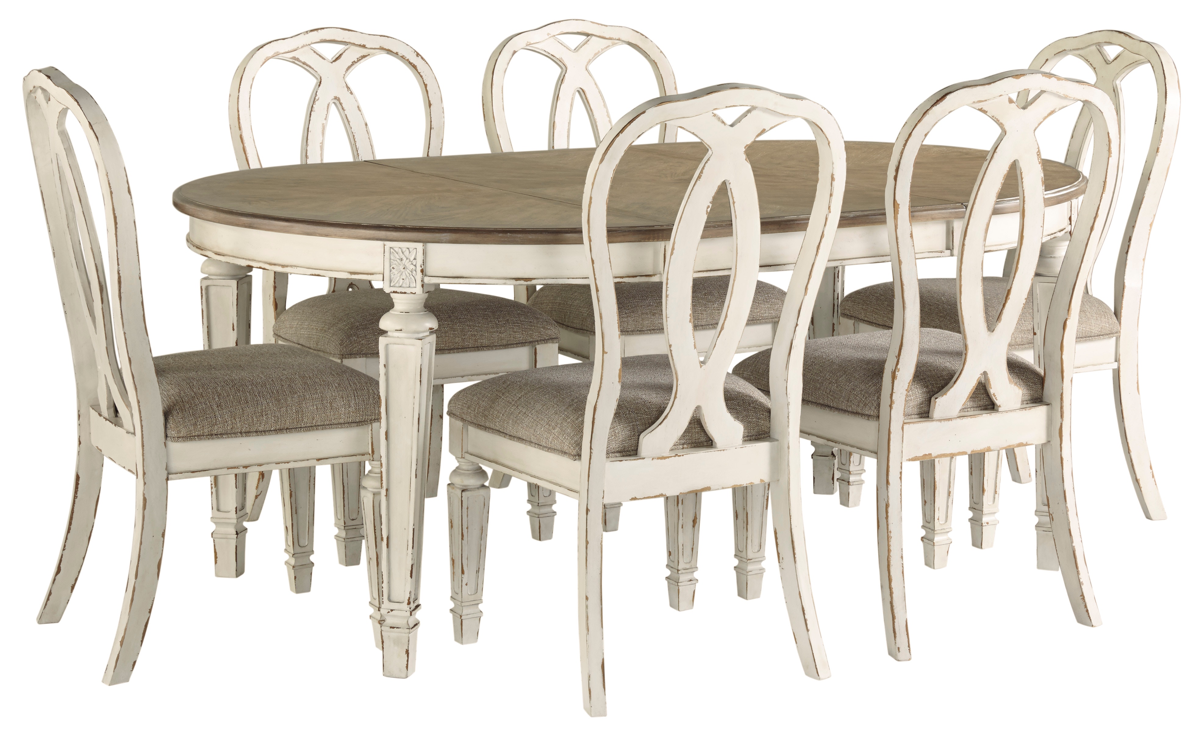 oval dining table set for 6