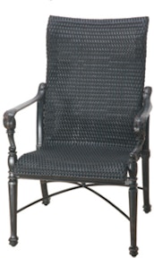 Gensun Outdoor Patio Woven High Back Dining Chair 70340001