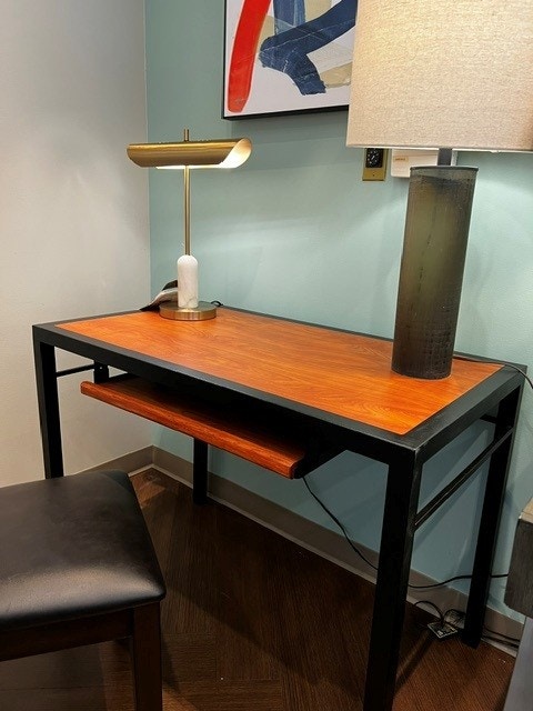 IFR Clearance Previously Leased - 42"x 24" Desk - by Dickson 10TDWT-42BLKTRAY, CHERRY