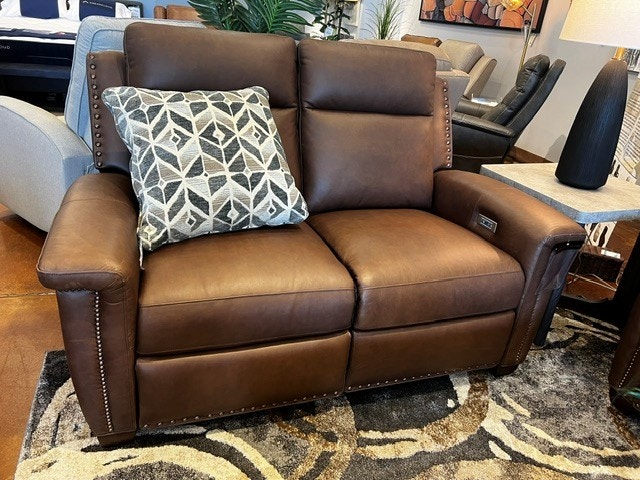 IFR Clearance NEW CLEARANCE ITEM!! "Briar" Power Reclining Loveseat - by Barcalounger, featured in Clifton-Chocolate Top-Grain Leather 29PHL-1538-5719-86