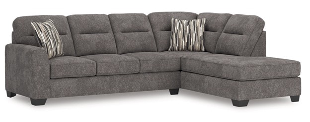 IFR NEW!! SPECIAL VALUE PRICE! Olten 2-Piece Sectional with Chaise - by BENCHCRAFT, featured in Graphite fabric 3130517,3130566 GRAPHITE