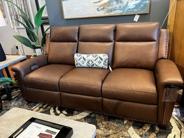 IFR Clearance NEW CLEARANCE ITEM!! "Briar" Power Reclining Sofa - by Barcalounger, featured in Clifton-Chocolate Top Grain Leather  39PH-1538 5719-86