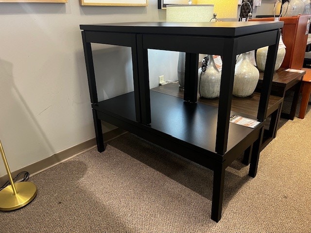 IFR Clearance Previously Leased - Cocktail & (2) End Tables - by Dickson , in Black 4160C,(2)E BLACK