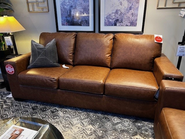 IFR NEW!! Special Value Price! - "Bolsena" Leather Sofa - by Signature by Ashley, - in Caramel Leather Match (Now in Stock) 5560338 CARAMEL