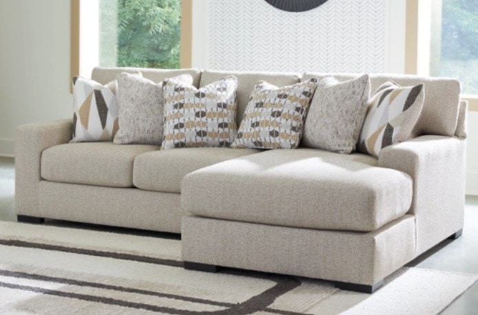 IFR NEW!! SPECIAL VALUE PRICE! Laurelgrove 2-Piece Sectional Sofa Chaise - by BENCHCRAFT, featured in Pebble fabric 7510517,7510555
