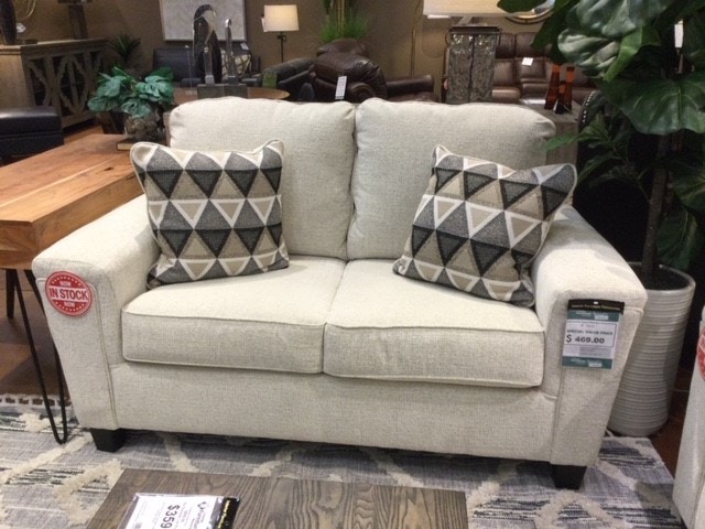 NEW SPECIAL VALUE PRICE Abinger Loveseat by Ashley in Natural Also available in Charcoal NOW IN STOCK