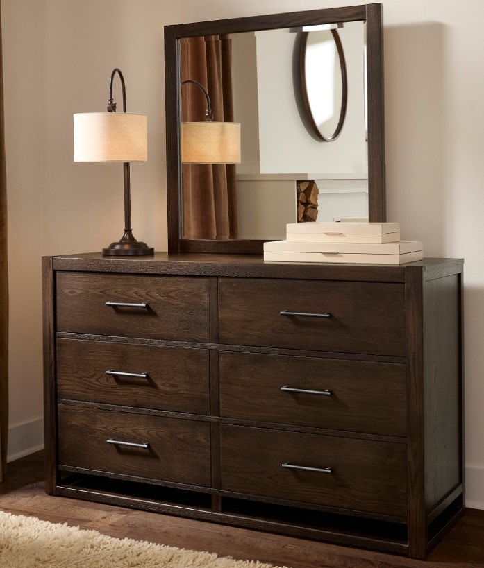 IFR NEW!! Lodge & Loft 6 Drawer Dresser - by Vaughan-Bassett, featured in Dark Oak Finish 840-002