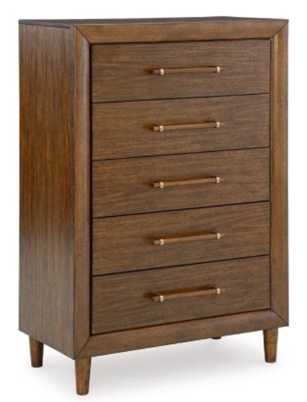 IFR NEW!! SPECIAL VALUE PRICE! Lyncott Five Drawer Chest - by Ashley, featured in a Medium Brown wood finish B615-46