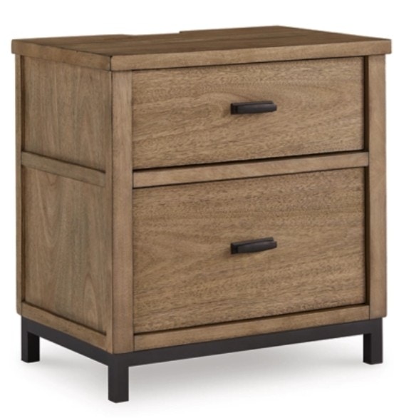 IFR NEW!! SPECIAL VALUE PRICE! Tomtyn Two Drawer Night Stand - by BENCHCRAFT, featured in Light Brown B622-92