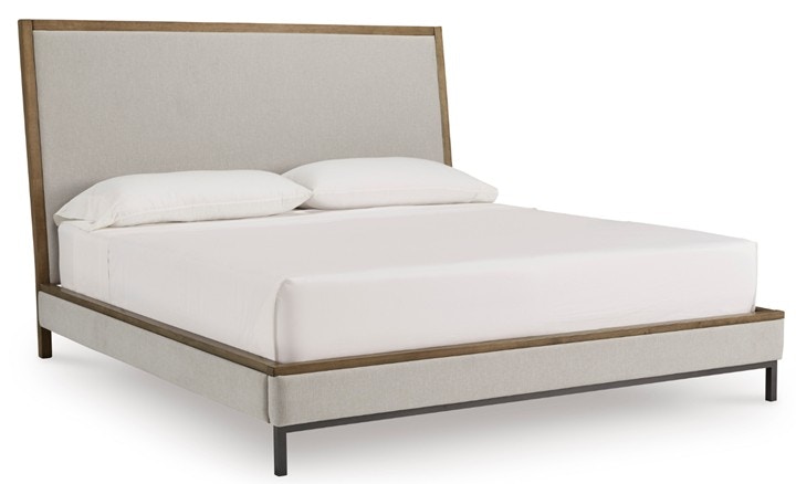 IFR NEW!! SPECIAL VALUE PRICE! Tomtyn Queen Upholstered Bed - by BENCHCRAFT featured in Light Brown B622-54,-57