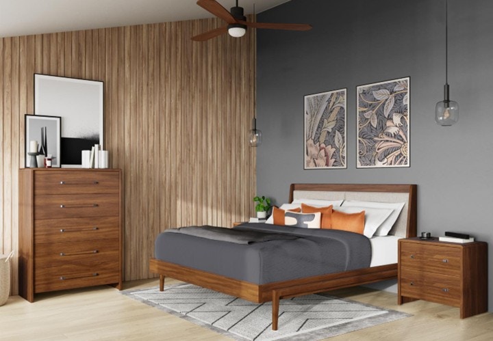 IFR NEW!! The Elsie Bedroom Collection: Queen Platform Bed, Dresser/Mirror, Chest, & (2) Nightstands - by Riverside Featured in Classic Walnut ELSIE BEDROOM COLLECTION