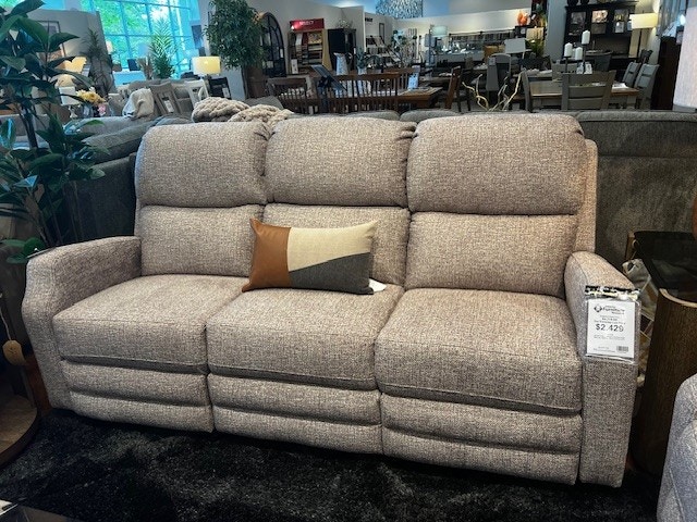 IFR NEW!! Powered Double Reclining Sofa with adjustable Headrest - by England in Married Fabric EZ1A01H