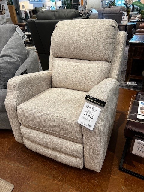 IFR NEW!! Powered Rocker Recliner with adjustable Headrest - by England in Married Fabric EZ1A052H