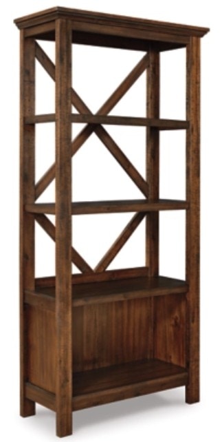 IFR NEW!! Baldridge 78"h x 37.5"w Bookcase - by Ashley, Featured in Rustic Brown H675-17