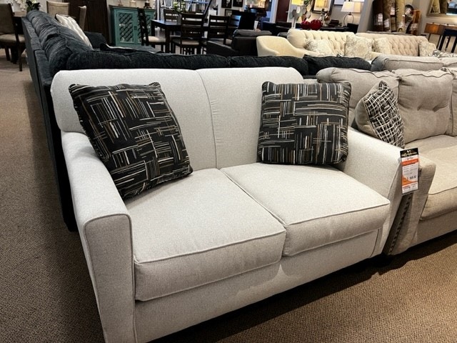 IFR Clearance Previously Leased - Loveseat - by Klaussner in GiGi Linen K42600 LS