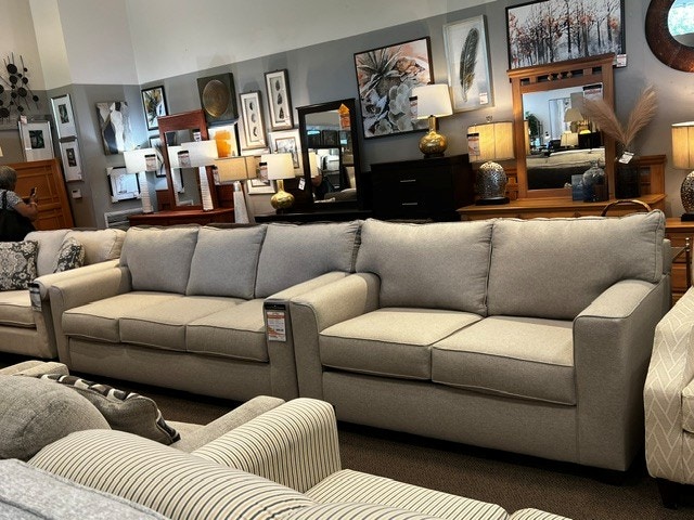 IFR Clearance Previously Leased - Nolan Sofa & Loveseat - by Klaussner, featured in Linen K65900 S,LS