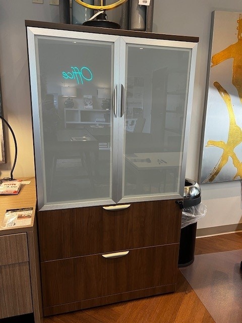 IFR NEW!! QUICK SHIP ITEM! - Storage / Lateral File Cabinet with Glass Doors - by Officesource OS112, OS152, OS152SGD