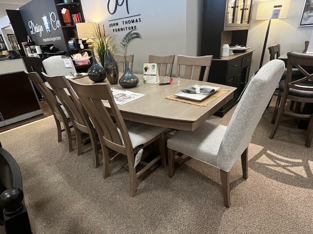 IFR NEW! Cosmopolitan 9 PC Extension Dining Table Set w/Double Pedestal Base (& (2) Self-Storing Butterfly Leafs) - by John Thomas - Featured in T09-4096XXT,-4096XXB,(6)CI09-13,&(2)C-62B