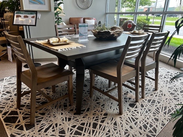 IFR Clearance NEW CLEARANCE ITEM!! "Soma" 7 Piece Dining Set - by John Thomas Table - Featured in Coal, Seating in Flax T145-4484T,B&CI95-83(6)