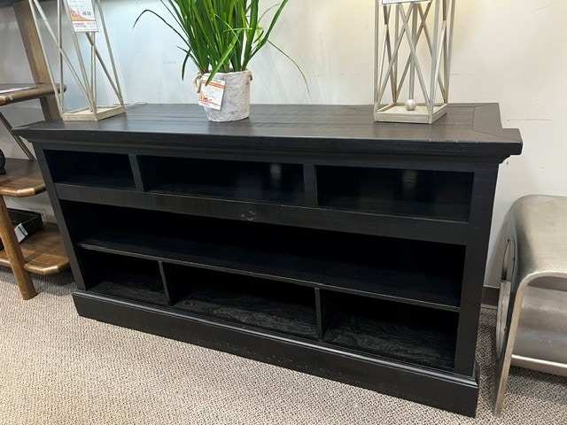 IFR Clearance Previously Leased - Sharlowe 63" TV Stand - by Ashley, featured in Charcoal W635-30