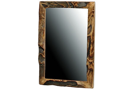 Rustic Log 18W Mirror (28L) in Gnarly Log 18MI-28-GL