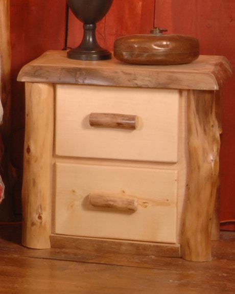 Uintah Log and Reclaimed Summit Peak Nightstand Aspen TD1019