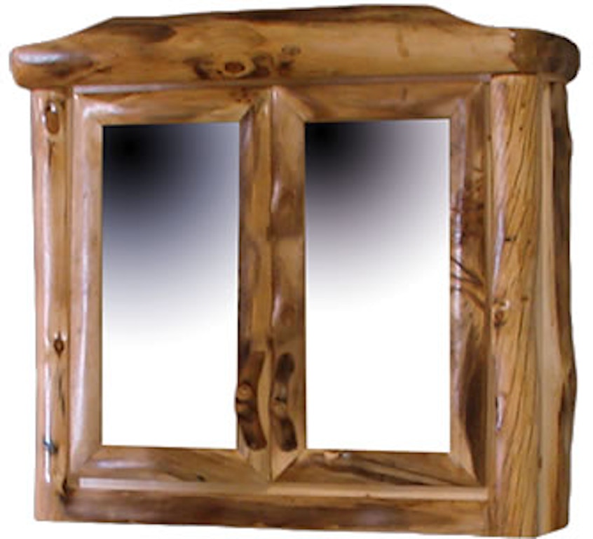 Rustic Log Dining Room 2 Door Medicine Cabinet In Log Front 36w