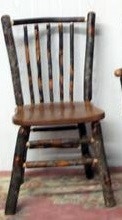 Wholesale Amish CAROLINA DINING CHAIR PLANK SEAT HICKORY STICK BACK 3125