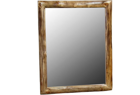 Rustic Log 36W Mirror (28L) in Natural Log 36MI-28-NL
