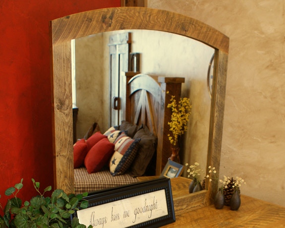 Uintah Log and Reclaimed Alpine Heirloom Mirror TD1035