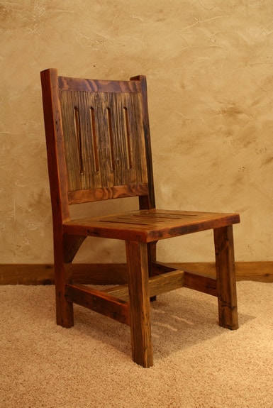Dining Room Uintah Log And Reclaimed Chairs High Country