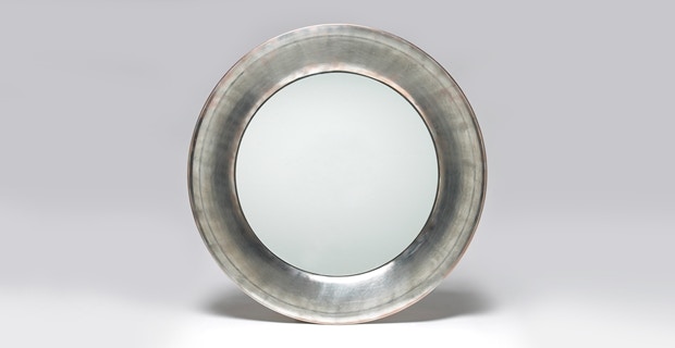 Jatex International Round Copper Mirror - Tin Glazed 23038