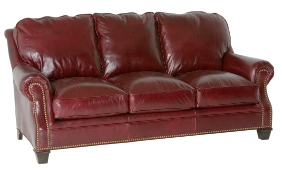 Classic Leather Living Room Portsmouth Sofa 8028 High Country Furniture Design Waynesville