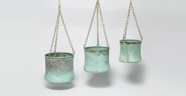 Jatex International Copper Hanging Pots - Verdigris - Set of 3 24334