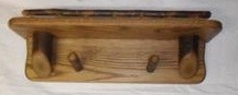 Wholesale Amish 2 FOOT SHELF W COAT RACK DARK 9238
