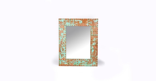 Jatex International Copper Patch Mirror - Verdigris 23045