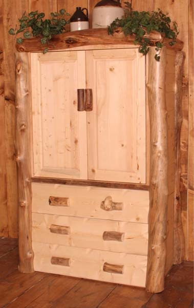 Uintah Log and Reclaimed Silver Creek Armoire TD1032