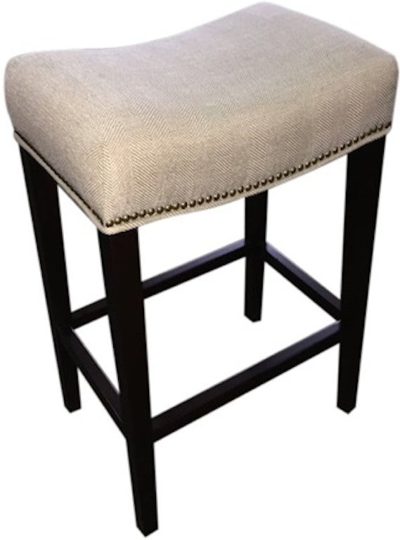 Alder And Tweed Dining Room Khaki Herringbone Fabric Saddle Counter Stool At007c Kh High Country