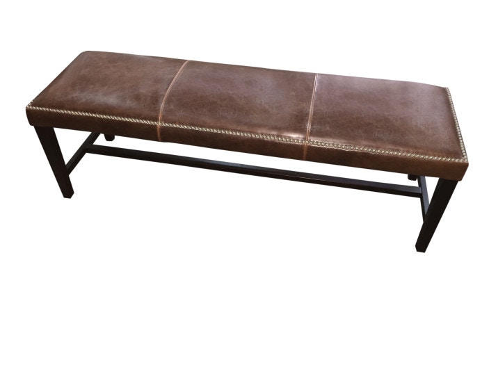 60 inch store leather bench