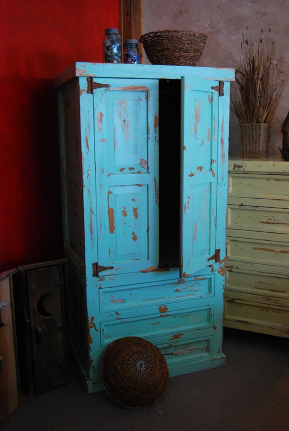 Uintah Log and Reclaimed Back Country Armoire TD1034