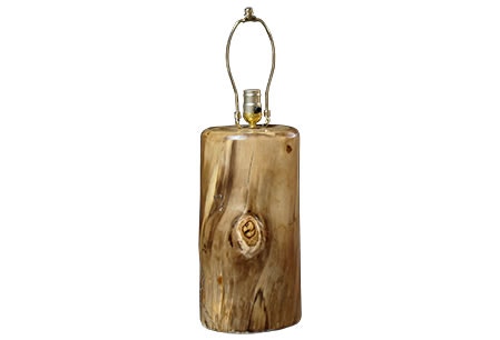 Rustic Log Barrel Lamp (7D) in Natural Log BLAM-7D-NL