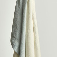Traditions Linens Dip Dyed Mist Linen Throw Dip Dyed Mist Linen Throw