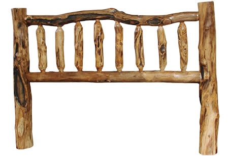 Rustic Log Bedroom Headboard King in Gnarly Log HEADKIGL High